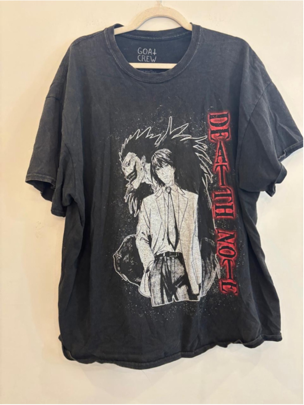 Goat Crew Death Note Shirt Large Heavyweight Oversized Vintage Anime #N85